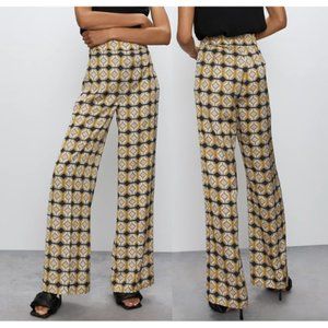 Aritzia Babaton Lincoln Printed High Rise Wide Leg Pants